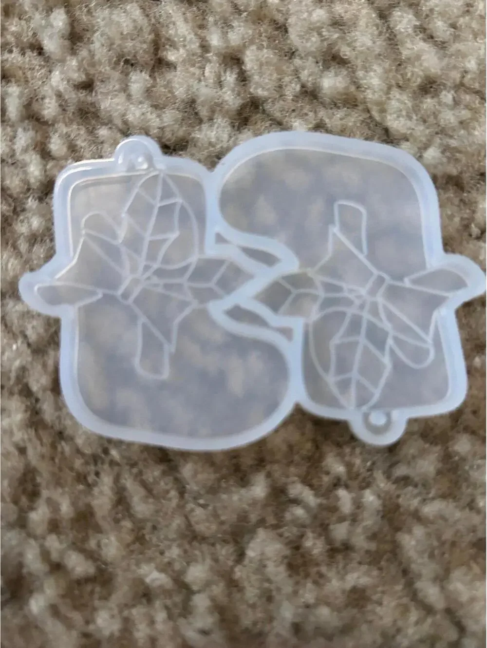 E216 tiny mold resin key chain making art project chRISTMAS  3 `` BY 2`` TALL